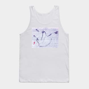 Splash Scribble and Red Leaf Tank Top